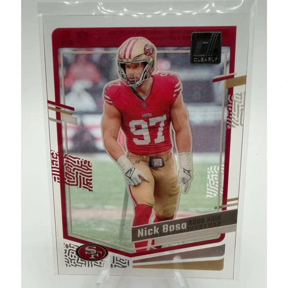 2023 Panini Clearly Donruss Nick Bosa #44 San Francisco 49ers Football‎ Card